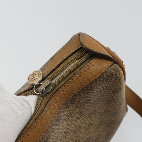 GUCCI Micro GG Supreme Web Sherry Line Bag PVC Beige Gold 89 02 018 Auth 175371