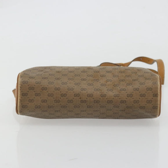 GUCCI Micro GG Supreme Web Sherry Line Bag PVC Beige Gold 89 02 018 Auth 175371