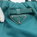 PRADA Hand Bag Nylon Light Blue Silver Auth 175374-17