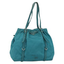 PRADA Hand Bag Nylon Light Blue Silver Auth 175374-1