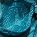 PRADA Hand Bag Nylon Light Blue Silver Auth 175374-22