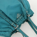 PRADA Hand Bag Nylon Light Blue Silver Auth 175374-6