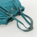 PRADA Hand Bag Nylon Light Blue Silver Auth 175374-7
