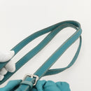 PRADA Hand Bag Nylon Light Blue Silver Auth 175374-8