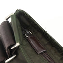 PRADA Shoulder Bag Nylon Khaki Silver Auth 175377A-10