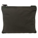 PRADA Shoulder Bag Nylon Khaki Silver Auth 175377A-2