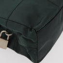 PRADA Tote Bag Nylon Khaki Silver Auth 175379-14