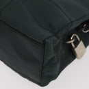 PRADA Tote Bag Nylon Khaki Silver Auth 175379-9