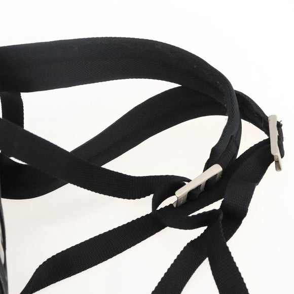 PRADA Backpack Nylon Black Silver Auth 175381