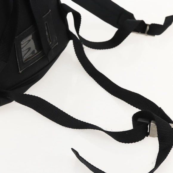 PRADA Backpack Nylon Black Silver Auth 175381