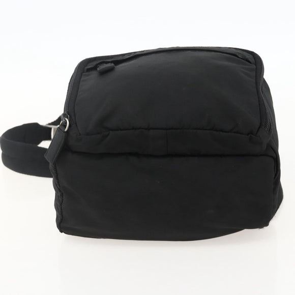 PRADA Backpack Nylon Black Silver Auth 175381