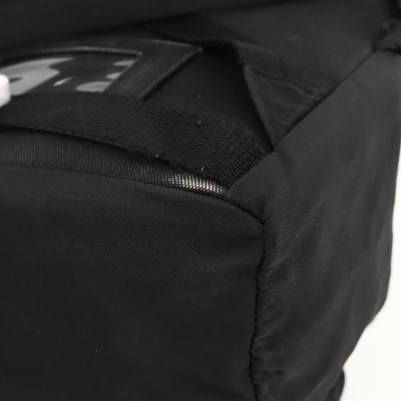 PRADA Backpack Nylon Black Silver Auth 175381