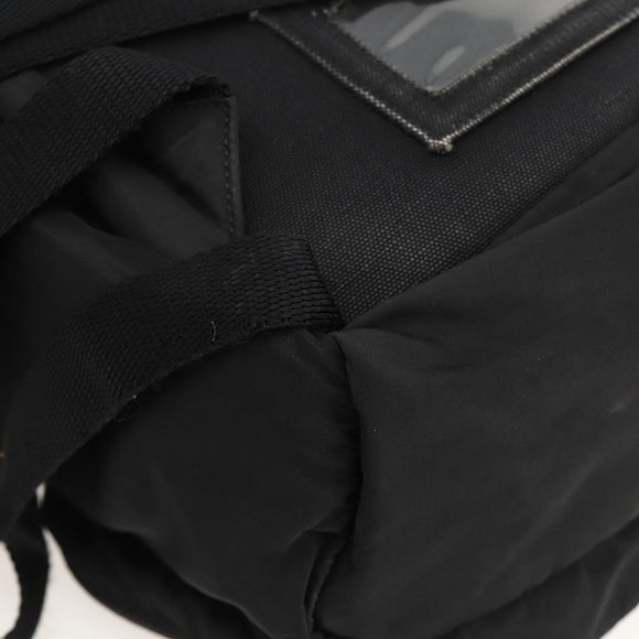 PRADA Backpack Nylon Black Silver Auth 175381