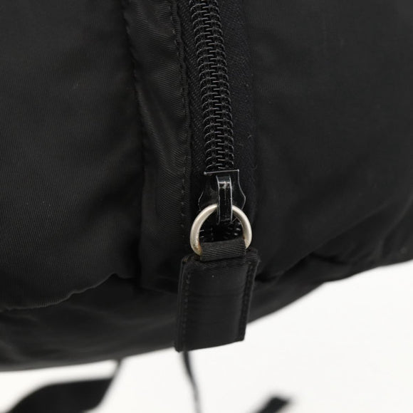PRADA Backpack Nylon Black Silver Auth 175381