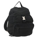 PRADA Backpack Nylon Black Silver Auth 175381-1