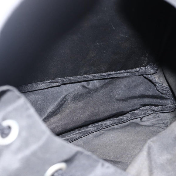PRADA Backpack Nylon Black Silver Auth 175381