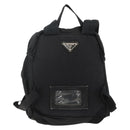 PRADA Backpack Nylon Black Silver Auth 175381-2
