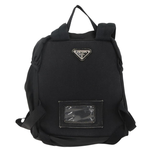 PRADA Backpack Nylon Black Silver Auth 175381