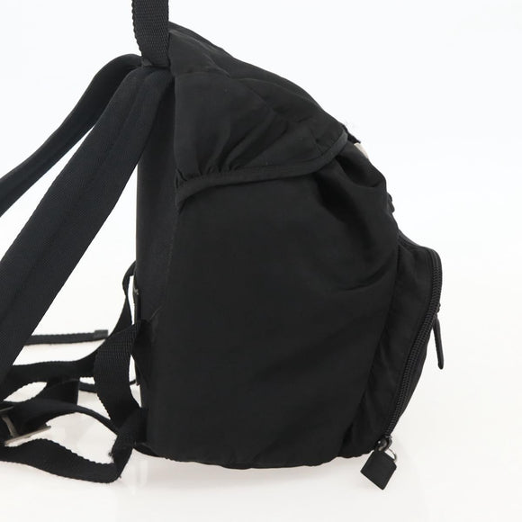 PRADA Backpack Nylon Black Silver Auth 175381