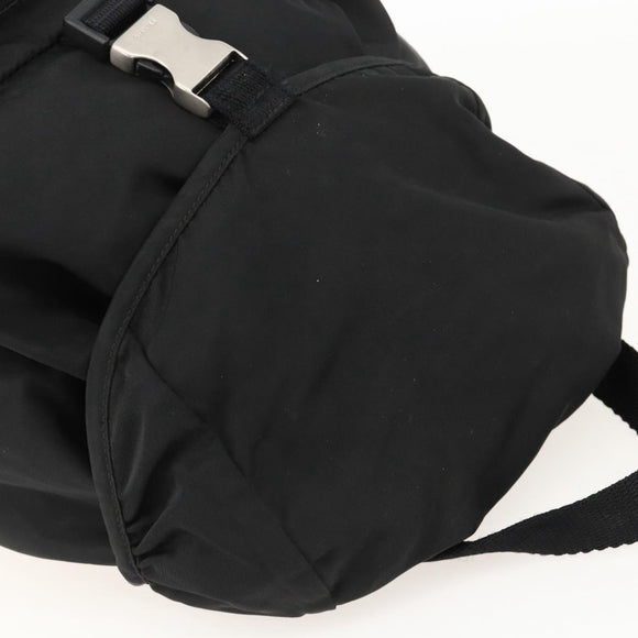 PRADA Backpack Nylon Black Silver Auth 175381