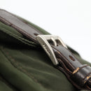 PRADA Shoulder Bag Nylon Khaki Silver Auth 175382-9