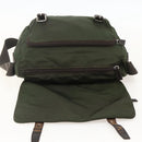 PRADA Shoulder Bag Nylon Khaki Silver Auth 175382-20