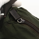 PRADA Shoulder Bag Nylon Khaki Silver Auth 175382-21