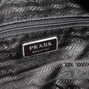 PRADA Shoulder Bag Nylon Khaki Silver Auth 175382-22