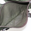 PRADA Shoulder Bag Nylon Khaki Silver Auth 175382-27