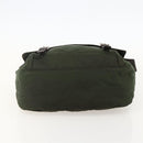 PRADA Shoulder Bag Nylon Khaki Silver Auth 175382-5