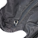PRADA Hand Bag Nylon Black Silver Auth 175383-10