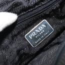 PRADA Hand Bag Nylon Black Silver Auth 175383-18