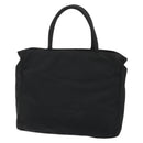 PRADA Hand Bag Nylon Black Silver Auth 175383-2