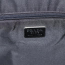 PRADA Hand Bag Nylon Black Silver Auth 175384A-18