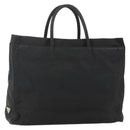 PRADA Hand Bag Nylon Black Silver Auth 175384A-1