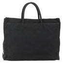 PRADA Hand Bag Nylon Black Silver Auth 175384A-13