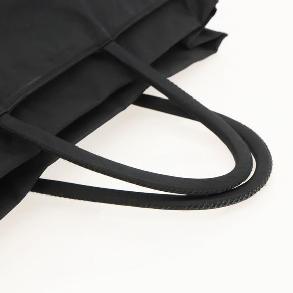 PRADA Hand Bag Nylon Black Silver Auth 175384A