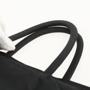 PRADA Hand Bag Nylon Black Silver Auth 175384A-8