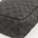 GUCCI GG Canvas Shoulder Bag Black Silver 03136 Auth 175385-9