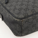 GUCCI GG Canvas Shoulder Bag Black Silver 03136 Auth 175385-15