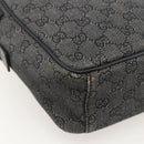 GUCCI GG Canvas Shoulder Bag Black Silver 03136 Auth 175385-17