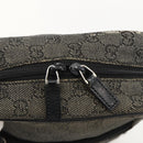 GUCCI GG Canvas Shoulder Bag Black Silver 03136 Auth 175385-10