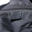 GUCCI GG Canvas Shoulder Bag Black Silver 03136 Auth 175385-18
