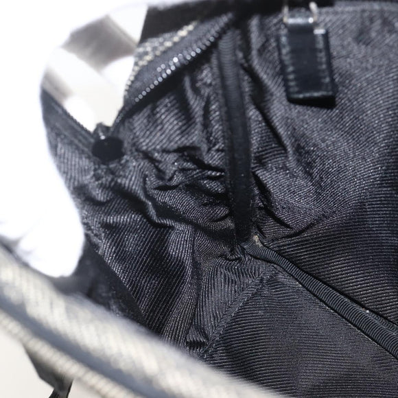 GUCCI GG Canvas Shoulder Bag Black Silver 03136 Auth 175385