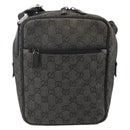 GUCCI GG Canvas Shoulder Bag Black Silver 03136 Auth 175385-13