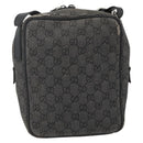 GUCCI GG Canvas Shoulder Bag Black Silver 03136 Auth 175385-2