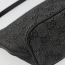 GUCCI GG Canvas Accessory Pouch Black Gold 07198 Auth 175386A-11