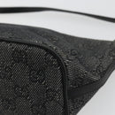 GUCCI GG Canvas Accessory Pouch Black Gold 07198 Auth 175386A-12
