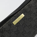GUCCI GG Canvas Accessory Pouch Black Gold 07198 Auth 175386A-14