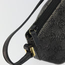 GUCCI GG Canvas Accessory Pouch Black Gold 07198 Auth 175386A-15